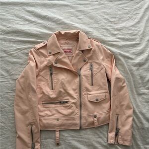 Vintage 90s Levis Pink Faux Leather Jacket